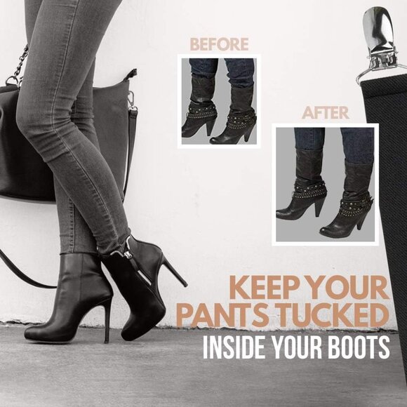 HOLD'EM Boot Straps Leg Pant Stirrup Soft Elastic Heavy Clip Keeps Pants Tucked - Picture 7 of 11